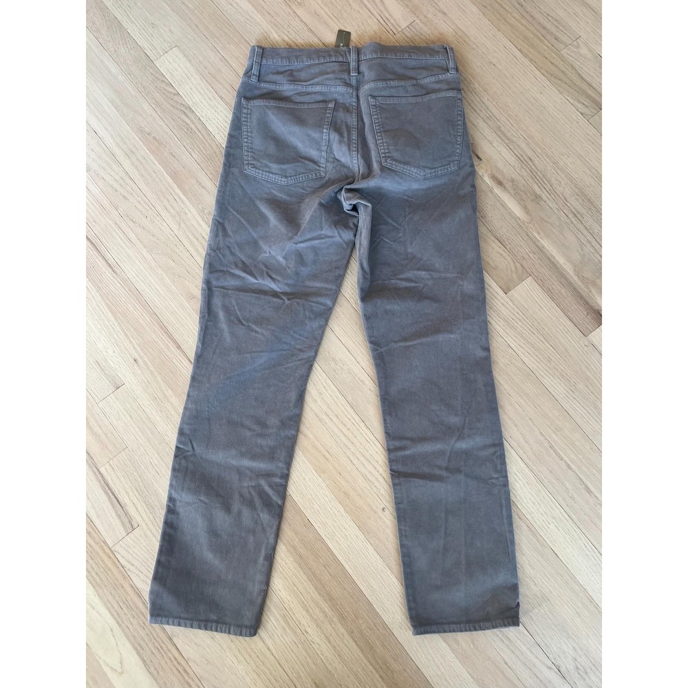 J Crew Pants 30T Men Gray Corduroy‎ Mid Rise Regular Fit New with Tags - Picture 5 of 9